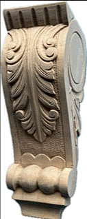 Large Hand Carved Gmelina Corbel #5255